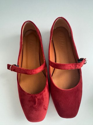 Bailarinas Mary Jane color burdeos – Talla 38