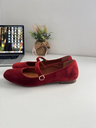Bailarinas Mary Jane color burdeos – Talla 38
