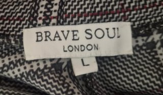 Pantalón Brave Soul Talla L Cuadros Rojo/Negro