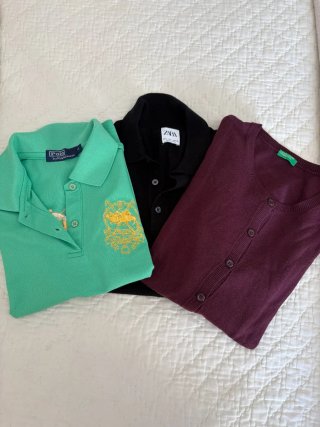 Polo y chaqueta  rap lauren benetton y zara.