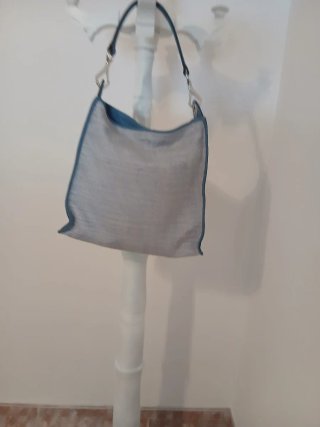 Bolso Abro azul y gris