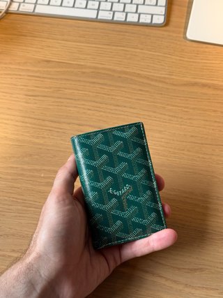 Cartera Goyard Saint Pierre Verde. Original