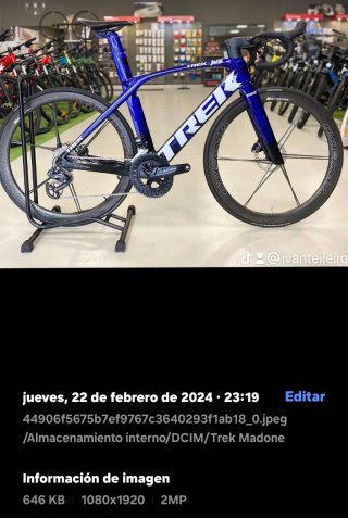 Horquilla Trek Madone SL9 Disc Azul Gen6