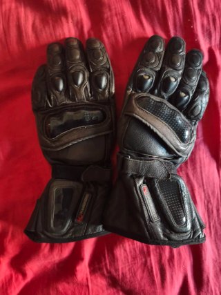 Guantes Moto Cuero Caña Larga Gearx "L"