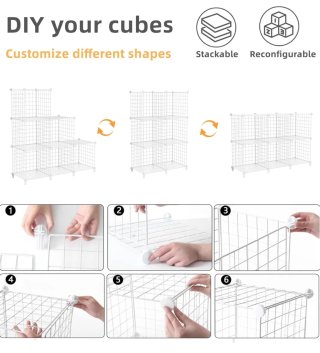 Estantería modular AWTATOS 6 cubos