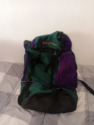 Mochila ARTIACH 60 Viaje Verde/Morado
