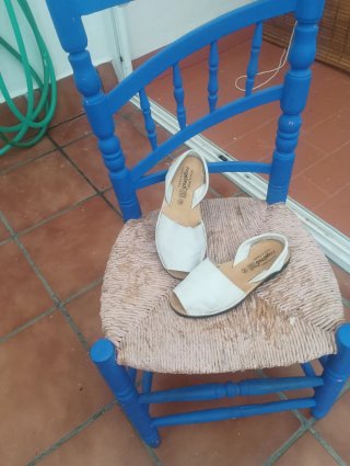 Sandalias Angelitos Piel Blancas Talla 36