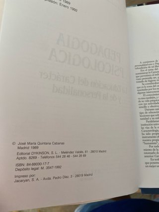 Pedagogía Psicologica La Educación Del Carácter...