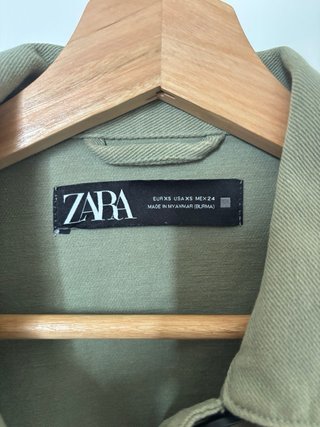 Chaqueta Zara Verde Talla Única