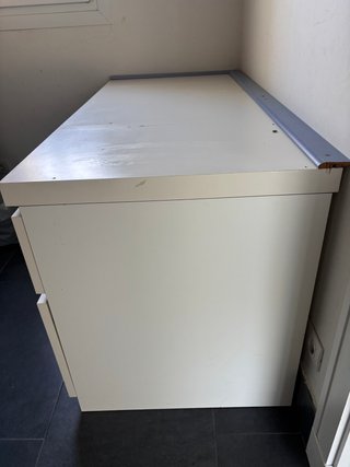 Despacho blanco 1 cajón 2 baldas