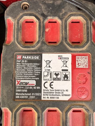 Taladro Parkside X20V TEAM con baterías