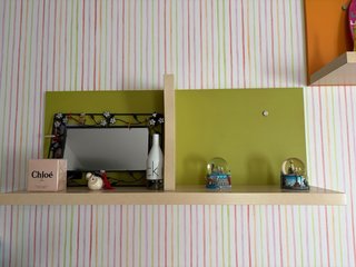 Dormitorio juvenil completo: cama, cómoda, estante