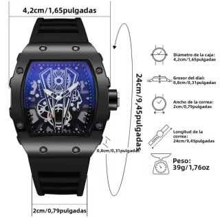 Reloj Deportivo con esfera Negra