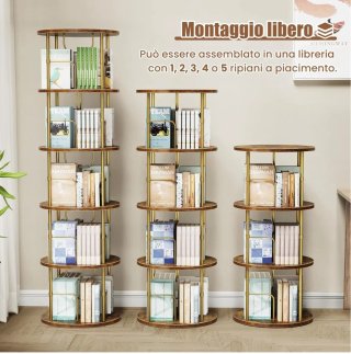 Estantería giratoria Flycity 360º madera