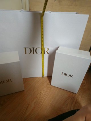 Bolsa Dior Grande + 2 Cajas Blancas