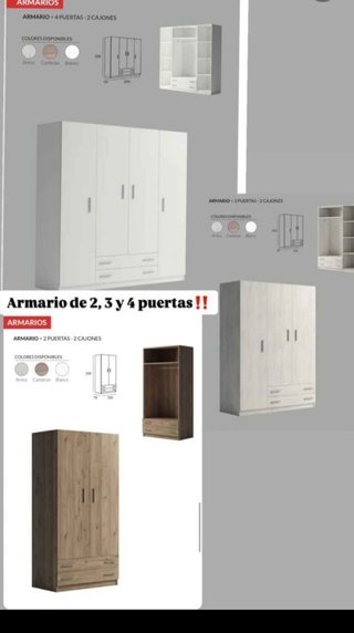 Armarios blancos de madera