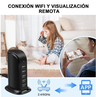 Cámara Oculta Cargador USB Múltiple