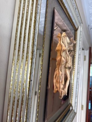 Cuadro antiguo religioso con figura