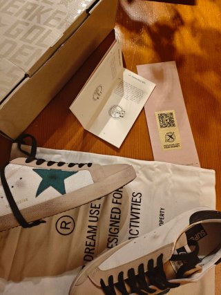 Zapatillas Golden Goose Beige/Blanco.Talla 44