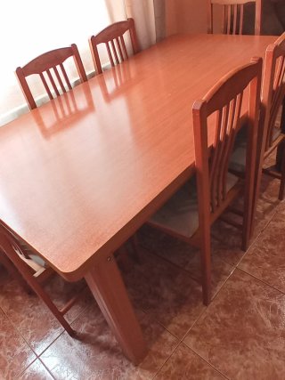 Mesa comedor y 6 sillas mader