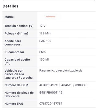 NUEVO Compresor A/A Frankberg FS10
