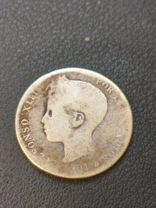 Moneda de 1 Peseta de Alfonso XIII 1901 de plata