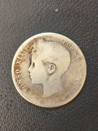 Moneda de 1 Peseta de Alfonso XIII 1901 de plata