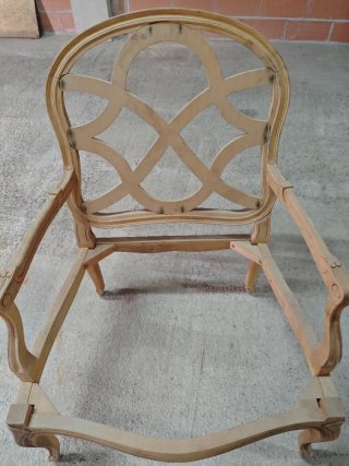 2 Estructura sillón madera beige