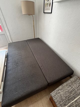 Sofá Cama Ikea Gris Tela