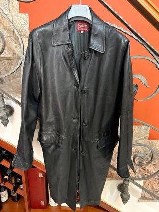 Giacca trench donna in vera pelle morbida vintage
