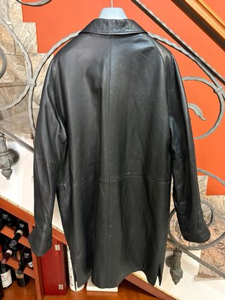 Giacca trench donna in vera pelle morbida vintage