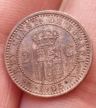 2 Monedas 2 Céntimos Alfonso XIII
