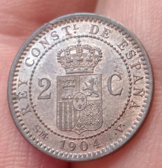2 Monedas 2 Céntimos Alfonso XIII