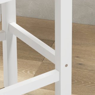 Juego 2 Taburetes Altos Cocina Madera Blanca