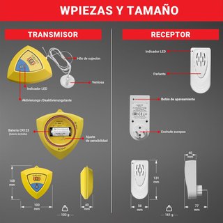 ELEKTROBOCK B01HMI8ZPY alarma piscina 95dB