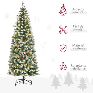 Albero di Natale innevato artificiale 180 cm