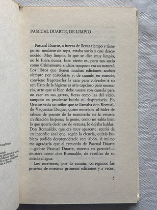 Libro La familia de Pascual Duarte Camilo Jose Cel