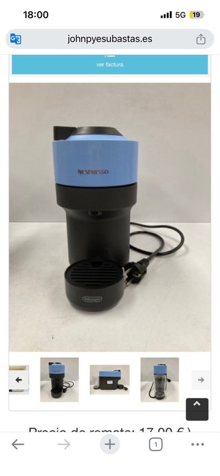 Nespresso Cafetera Vertuo Pop Nueva.