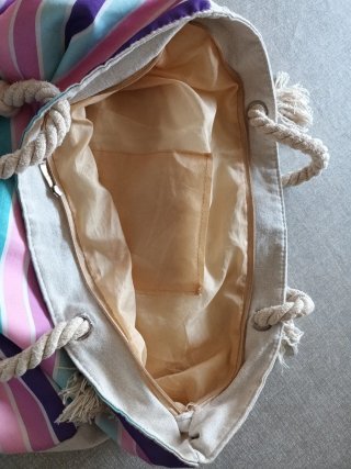 Bolsa de playa/piscina con rayas
