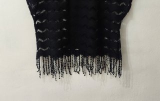 Caftán de encaje azul marino Sweet Lady Talla S-M