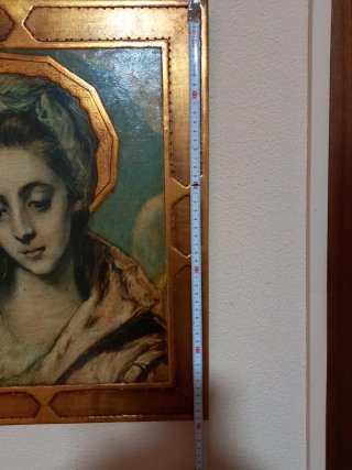 Cuadro Virgen con Marco Dorado