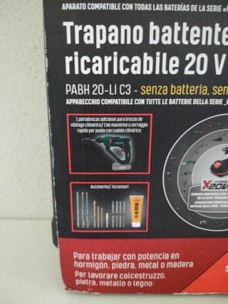 Martillo Perforador Recargable Parkside 20V sin ba