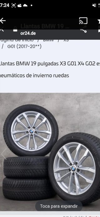 Llantas BMW con Neumáticos x3 245 45 19