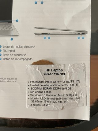 Ordenador HP Intel Core i3-1005G1290