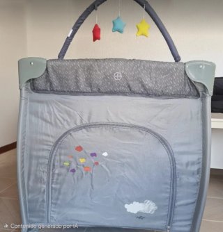 Cuna de viaje con colchón