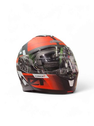 Casco Modular NZI Combi 3 Duo Negro Rojo