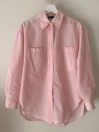 Camisa popelín rayas diplomáticas rosa