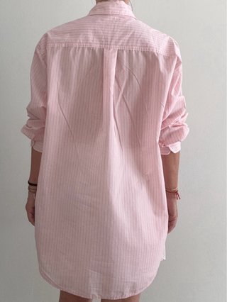 Camisa popelín rayas diplomáticas rosa