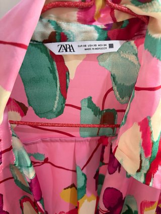 Camisa Zara Estampada Talla XS