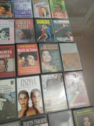 Colección vintage de cintas de cassette